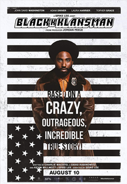 Image of movie poster for Blackkklansman